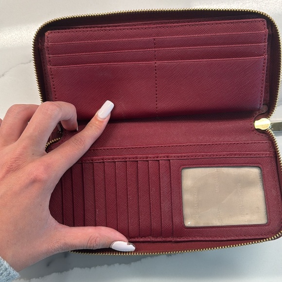 Merlot Red Michael Kors Wallet - Picture 6 of 6